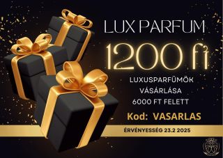 Nagyra értékeljük, hogy nálunk vásárol, köszönetképpen kedvezményt adunk Önnek a LUX PARFUMES vásárlásakor. Az 1200 ft...